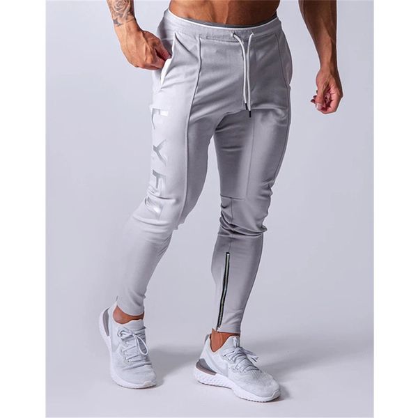 sports pants mens jogger fitness sports trousers fashion printed muscle mens fitness training pants 220620, Black
